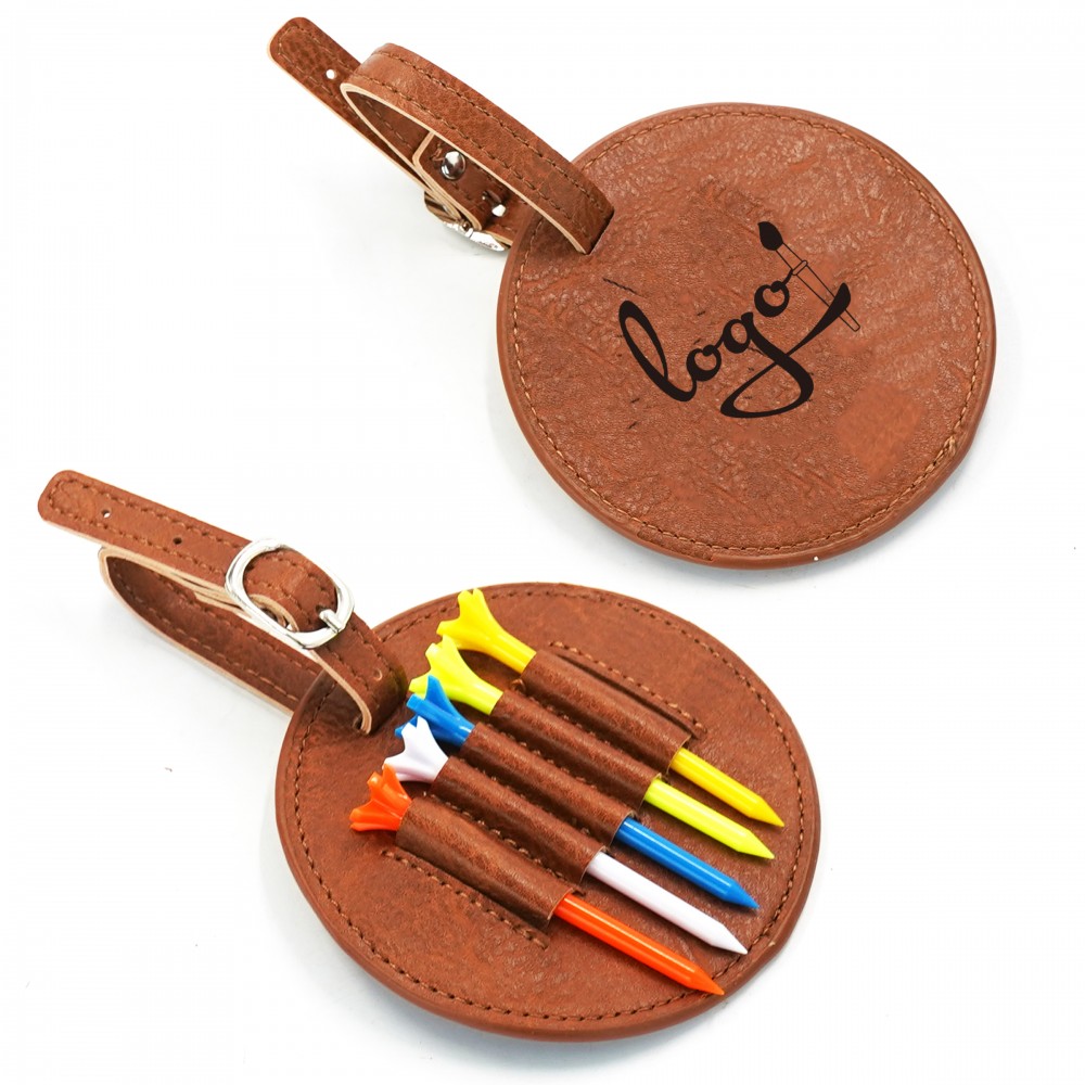 Personalized PU Golf Tee Holder with 5 Tees