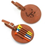 Personalized PU Golf Tee Holder with 5 Tees