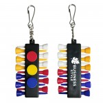 Logo Branded Golf Tee Holder Keychain Set