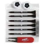 Pro Elite Poly Bag Pack w/ Six 3-1/4" Godzilla Tees, 2 Markers & Divot Tool with Logo