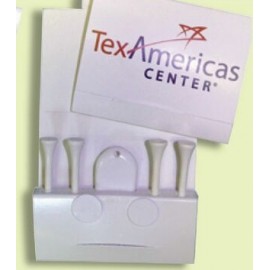 Custom Golf Tee Matchbook Packet w/ Four 2 3/4" Tees, 2 Markers & 1 Fixer (Express Service)