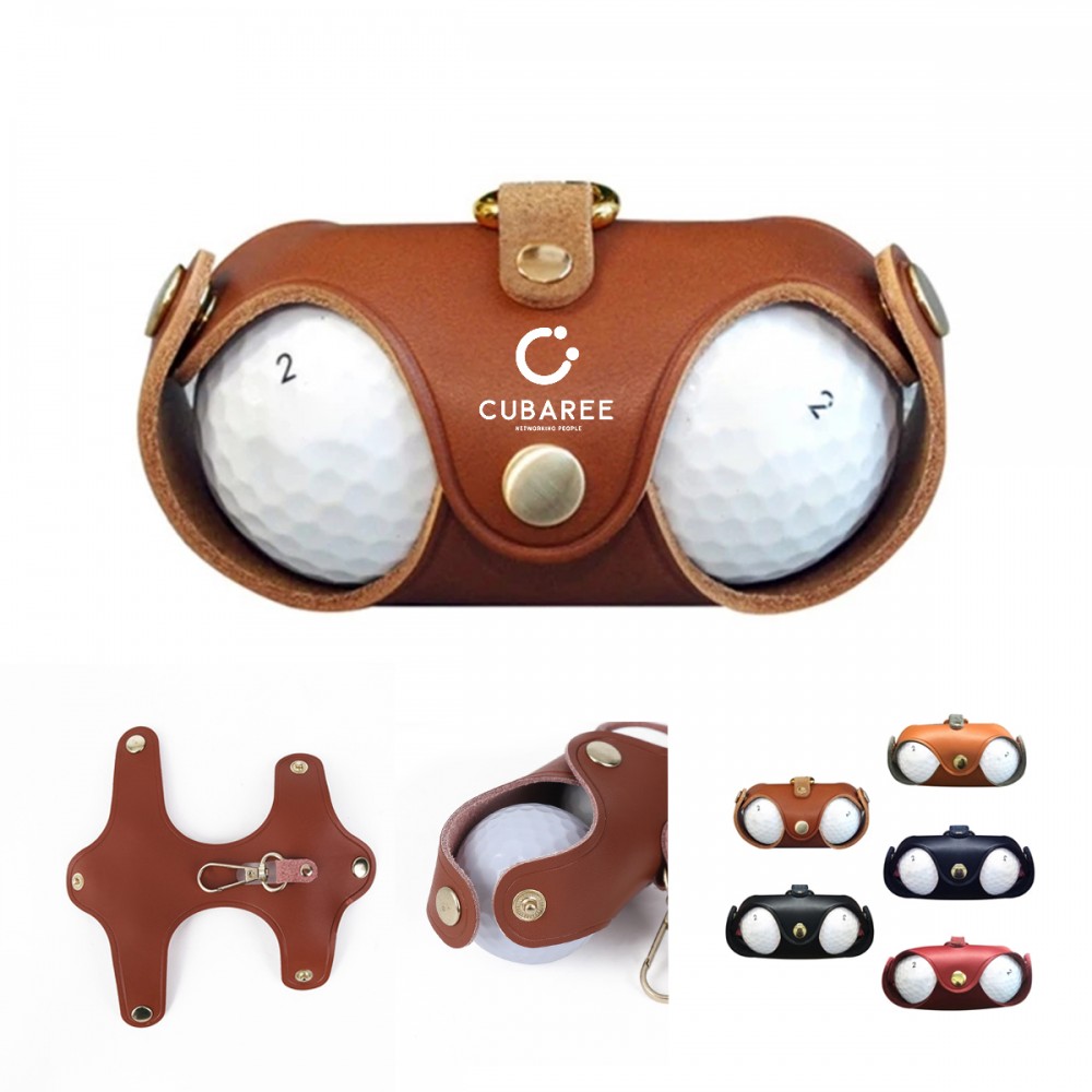 Leather Golf Balls Waist Pouch Bag with Logo Leather Golf Balls Waist Pouch Bag with Logo