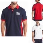 Promotional Men's Short Sleeve Color Block Performance Polo Shirt