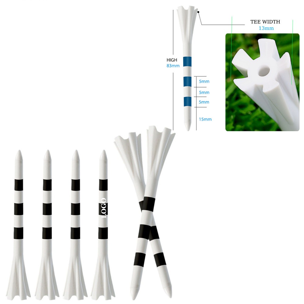 Logo Branded Plastic Golf Tees Logo Branded Plastic Golf Tees