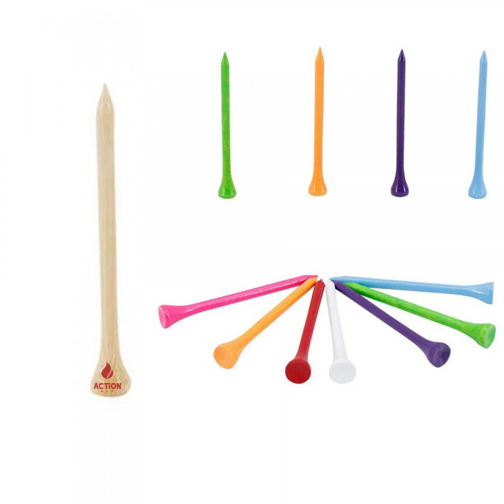 3.27''Wooden Golf Tees with Logo