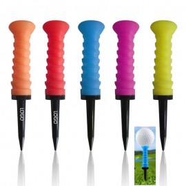 Plastic Golf Tees with Soft Rubber Cushion Top with Logo