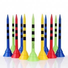 Stripe Pattern Plastic Golf Tees with Logo  Stripe Pattern Plastic Golf Tees with Logo