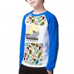 Custom Imprinted Long Sleeve Kids Round Neck T-Shirts w/ Dye-Sublimation