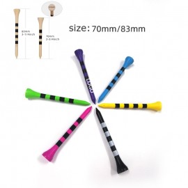 Customized Stripe Pattern Bamboo Golf Tees