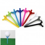 Logo Branded Low Resistance Atom Shape Plastic Golf Tees