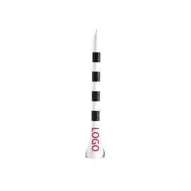 Logo Branded 2.75" Wooden Golf Tee With A Striped Design