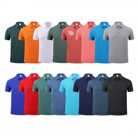 Men's Polo Shirt Quick Dry Performance Short Sleeve Jersey Golf Shirt with Logo