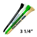 Bulk Wooden Golf Tees 3 1/4" (Shank One Color Imprint) with Logo