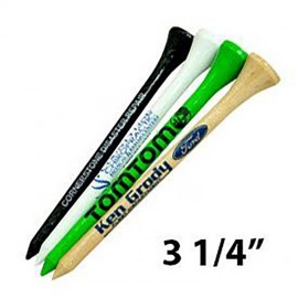 Bulk Wooden Golf Tees 3 1/4" (Shank One Color Imprint) with Logo