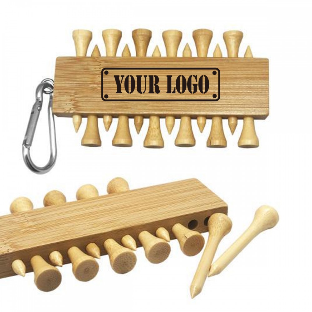 Promotional Golf Tee Holder With 12Pcs Tee