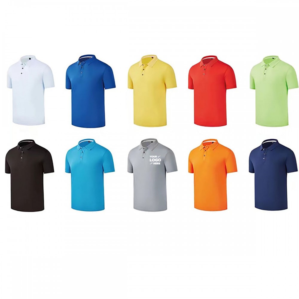 Fast Drying Men's Mesh Polo Shirt with Logo