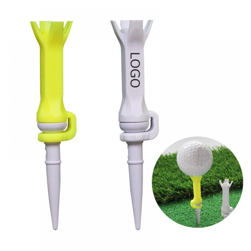 Plastic Golf Tee with 180 Degree Rotation with Logo