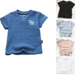 Customized Boys Short Sleeve V-Neck Tee T-Shirt
