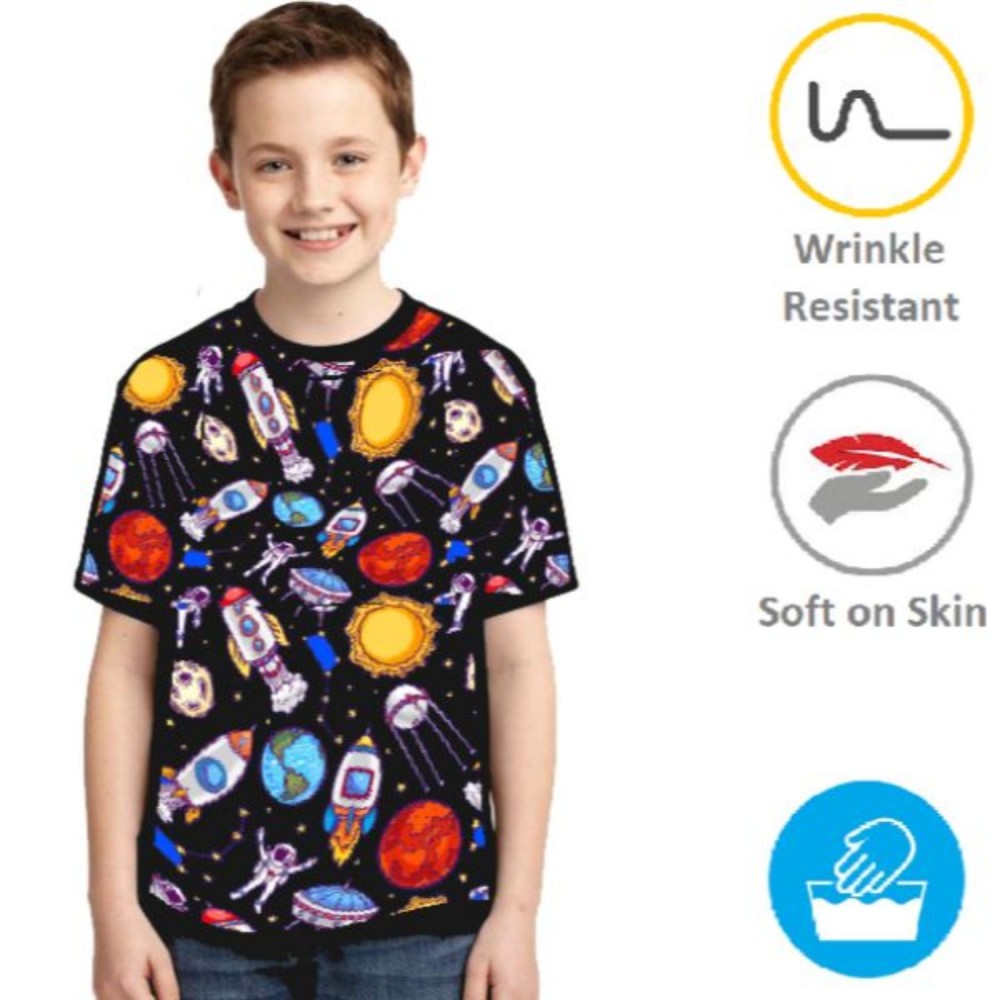 Logo Printed Youth Round Neck T-Shirts w/ Edge to Edge Sublimation Tshirt Logo Printed Youth Round Neck T-Shirts w/ Edge to Edge Sublimation Tshirt