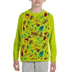 Custom Branded Long Sleeve Youth Round Neck T-Shirts w/ Dye-Sublimation