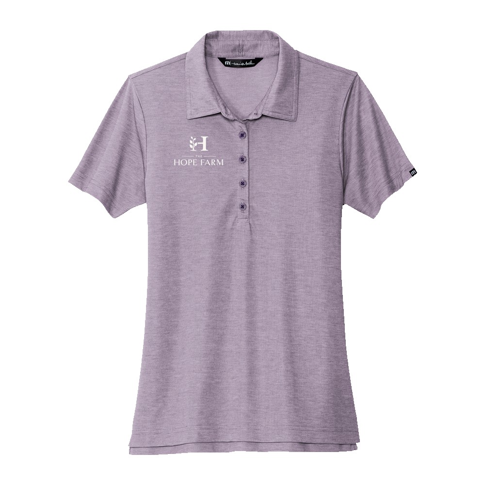Logo Branded TravisMathew Ladies Oceanside Heather Polo Logo Branded TravisMathew Ladies Oceanside Heather Polo