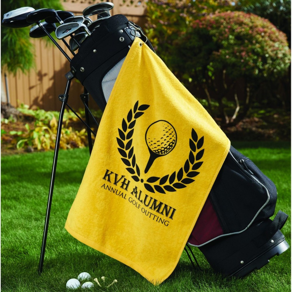 Custom Imprinted Quick Dry 200G Micro Fiber Golf Towel w/ Grommet & Hook (16"W x 25"H) Custom Imprinted Quick Dry 200G Micro Fiber Golf Towel w/ Grommet & Hook (16"W x 25"H)