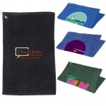 Logo Printed Golf Towel w/Grommet & Hook (16"x25")