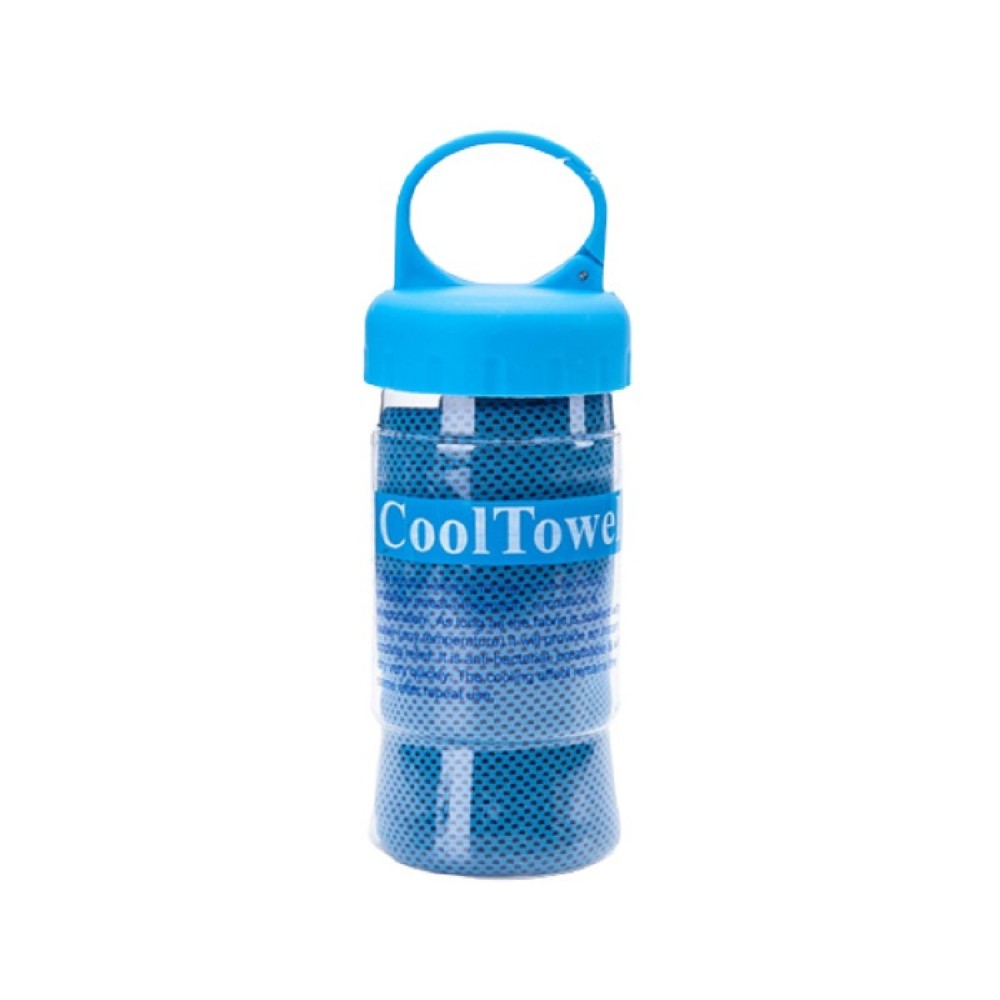 Yarn Cooling Towel - Plastic Bottle with Logo