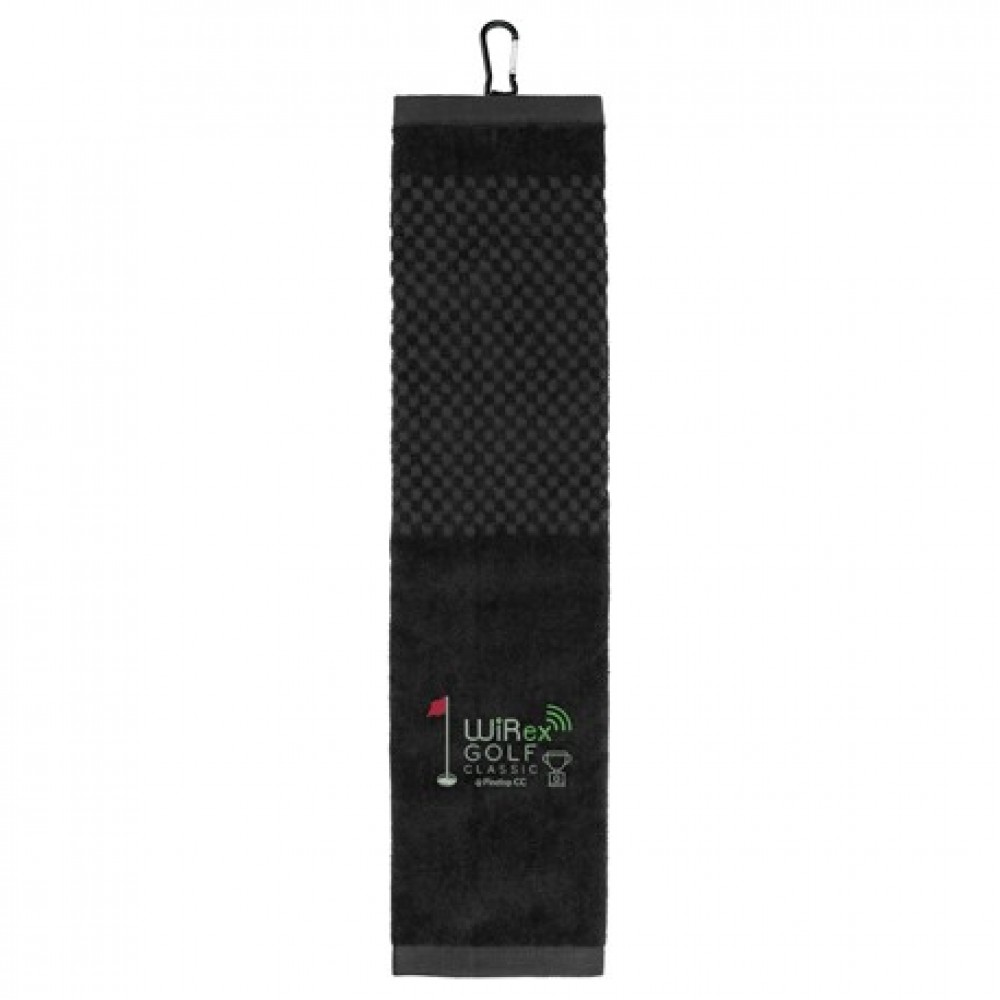 Custom Embroidered 3.5lb./doz. 5.25x22in Scrubber Golf Towel Custom Embroidered 3.5lb./doz. 5.25x22in Scrubber Golf Towel