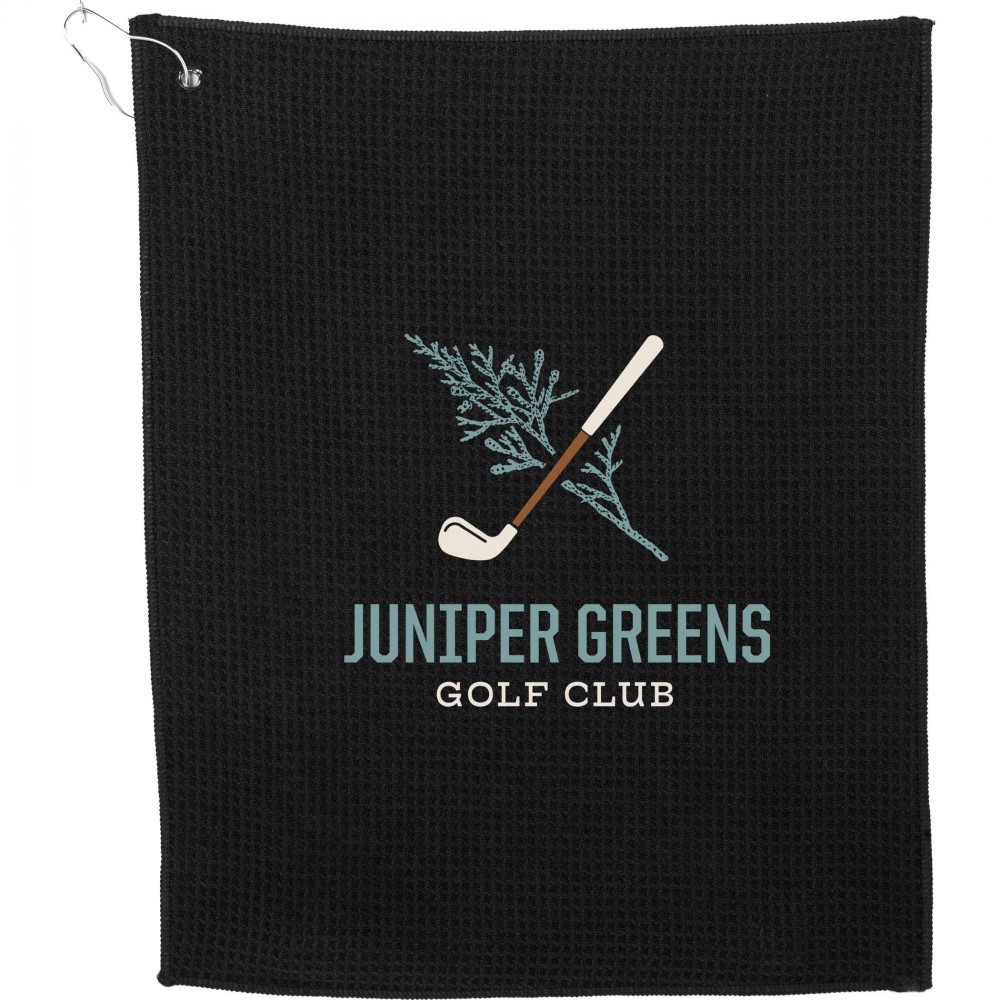15'' x 18'' Recycled 200g Microfiber Waffle Towel with Logo 15'' x 18'' Recycled 200g Microfiber Waffle Towel with Logo