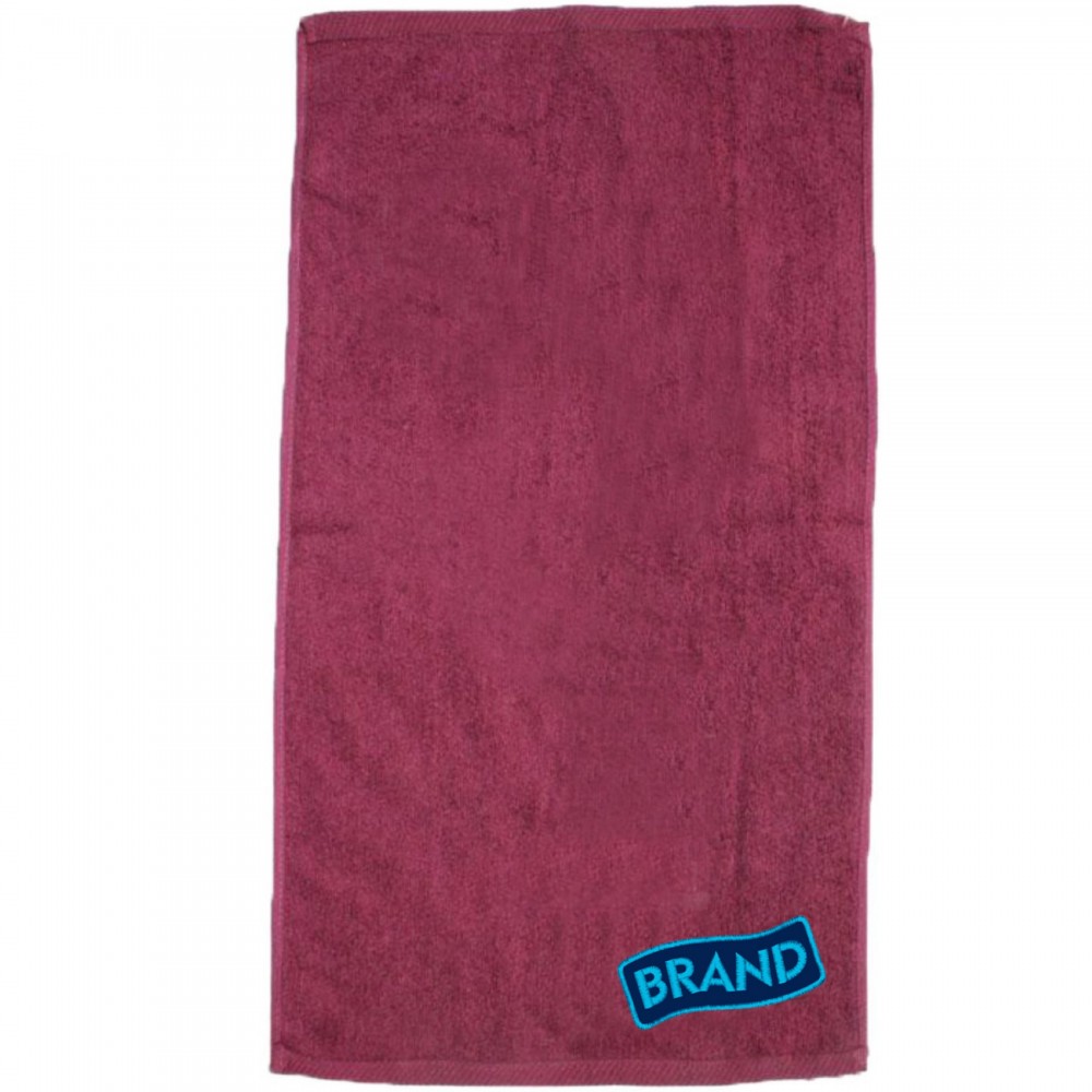 Cotton Velour Beach Towel USA Decorated (16" x 25") with Logo Cotton Velour Beach Towel USA Decorated (16" x 25") with Logo