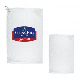 16" X 25" Golf Towel with Grommet And Hook with Logo