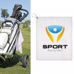 Custom Embroidered 18"x15" Sublimated Golf Towel - 200GSM (Direct Import - 8-10 Weeks Ocean)