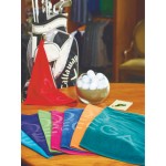 Logo Printed Turkish Signature Midweight Golf Towel (Colors)