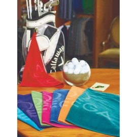 Logo Printed Turkish Signature Midweight Golf Towel (Colors)