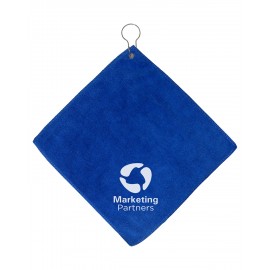 Custom Embroidered Microfiber Golf Towel With Grommet And Hook