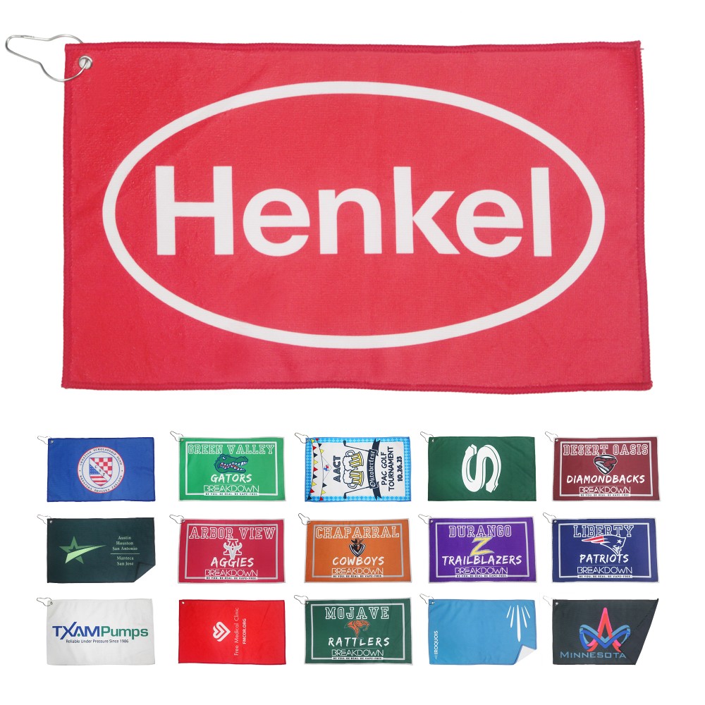 Logo Printed Rally Towel With Hook