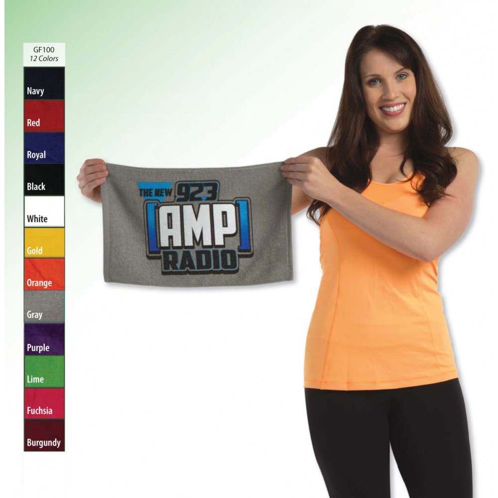 Custom Imprinted 11" X 18", 1.0 lb., Terry Loop Hemmed Rally Towel (Screen Print) Custom Imprinted 11" X 18", 1.0 lb., Terry Loop Hemmed Rally Towel (Screen Print)