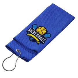Waffle Texture Embroidery Pickleball Cooling Towel with Logo