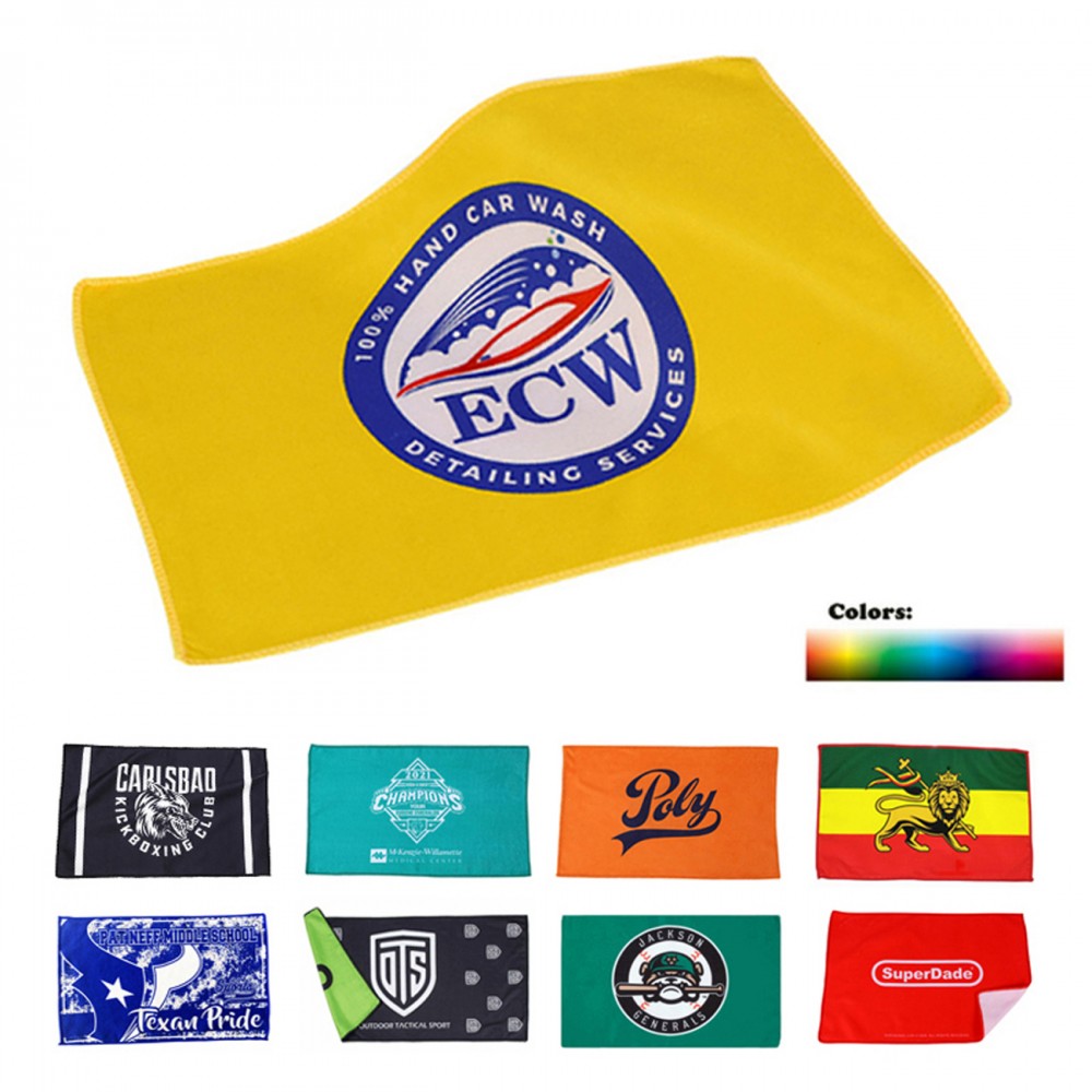 Full Color Rally Towel with Logo Full Color Rally Towel with Logo