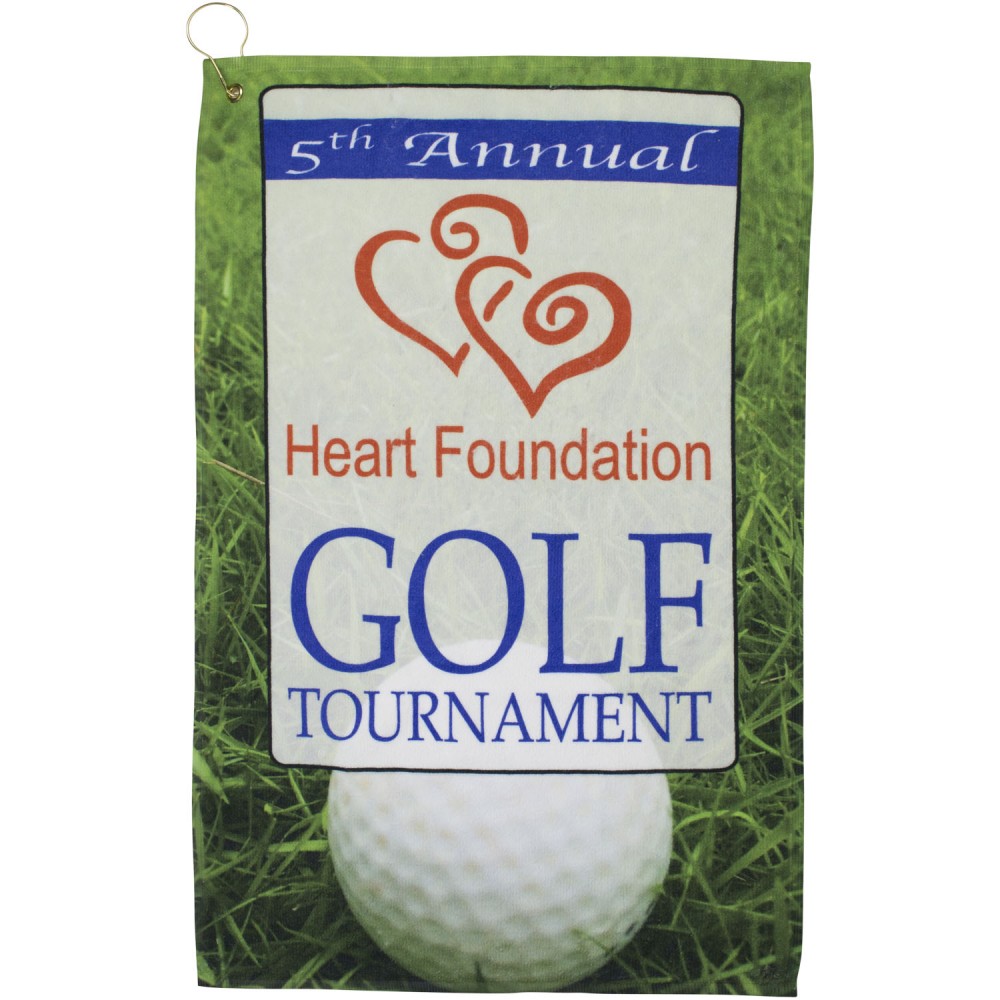 1625 Full Color Golf Towel includes Hook/Grommet Custom Imprinted 1625 Full Color Golf Towel includes Hook/Grommet Custom Imprinted