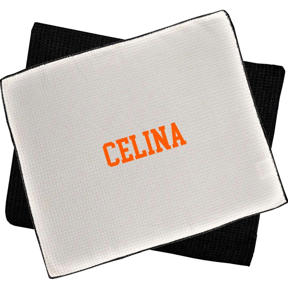 15" x 18" Polyester Waffle Weave Sports Towel with Logo