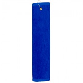 Logo Printed Premium Velour Golf Towel - Trifolded (Color Embroidered)