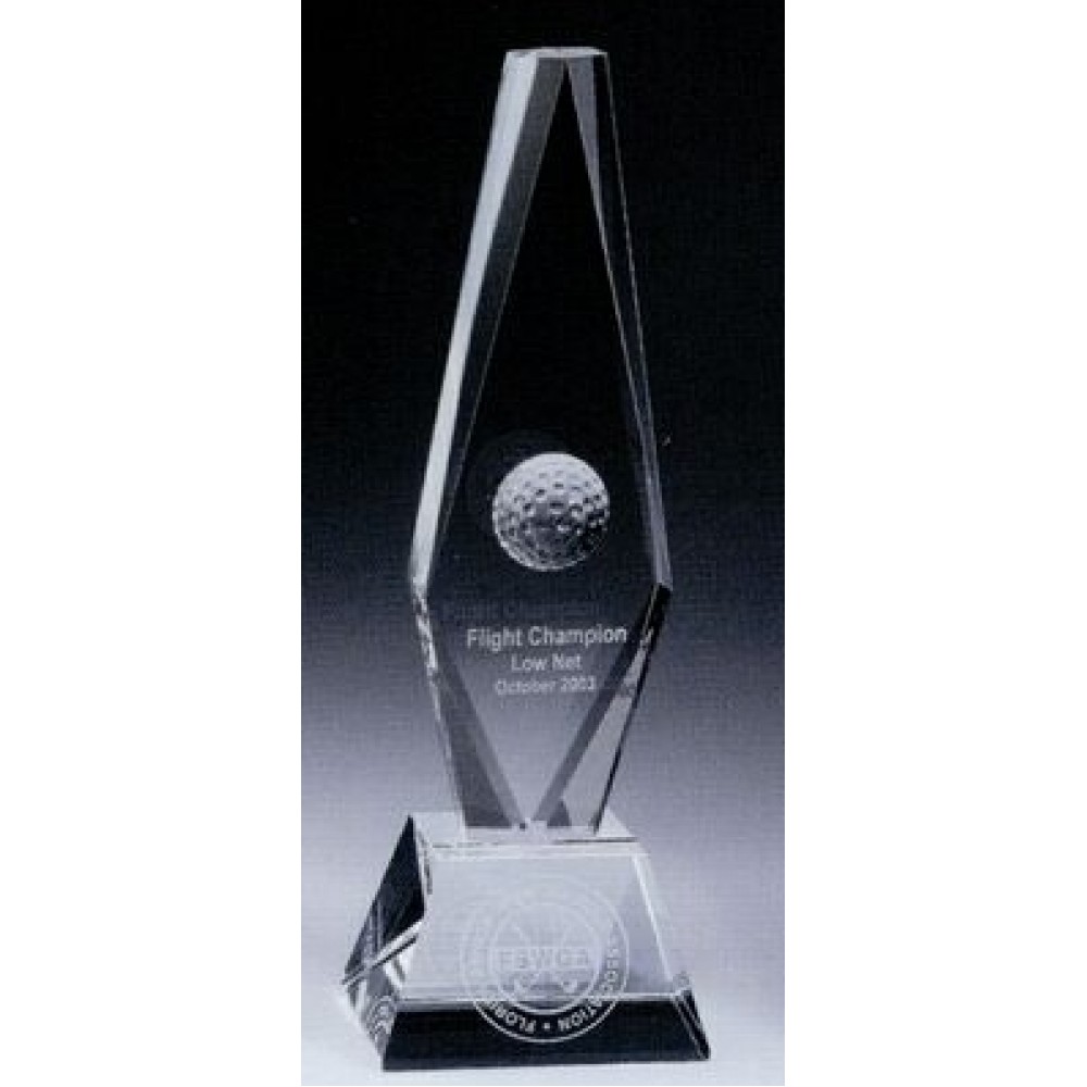 Promotional Large Golf Ball Diamond Trophy