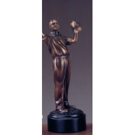 Copper Finish Golfer Holding Hat Trophy w/Round Base (3"x8") Custom Imprinted  Copper Finish Golfer Holding Hat Trophy w/Round Base (3"x8") Custom Imprinted