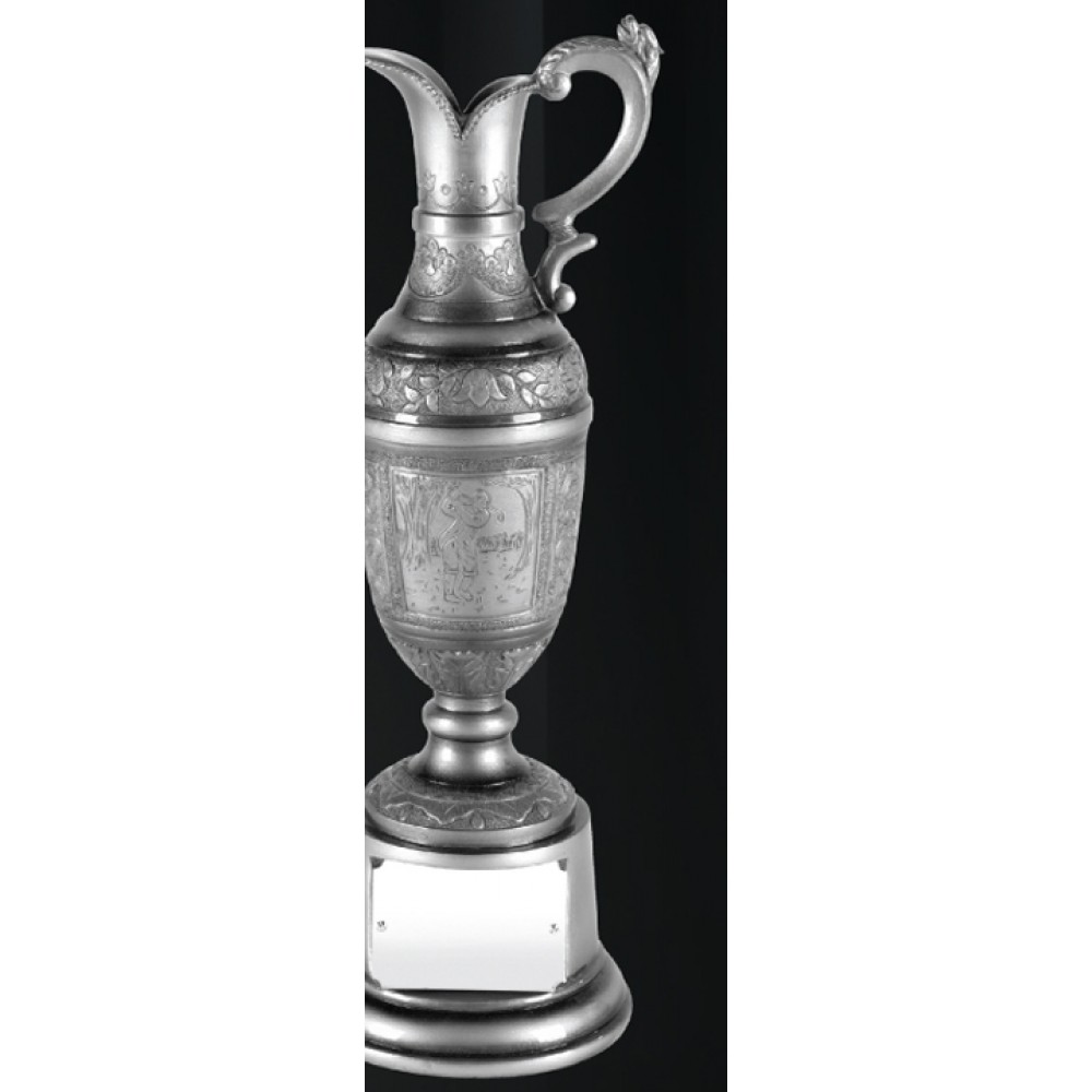 Custom Imprinted St. Andrews Resin Electroplated Silver Claret Jug Award Custom Imprinted St. Andrews Resin Electroplated Silver Claret Jug Award