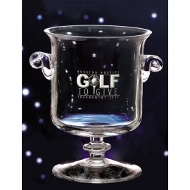 7" Cup McKinley Glass Trophy Logo Printed