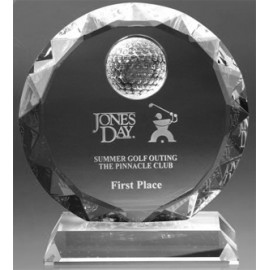 Logo Branded Big Easy Crystal Golf Award, Medium