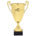 Gold Metal Italian Cup on Black Marble Base Logo Printed