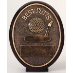 "Best Putts" Resin Plate - 5-1/2" Tall Custom Branded